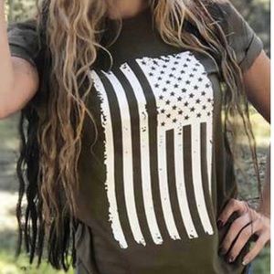 American flag tee